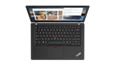Lenovo ThinkPad A485, overhead view of keyboard and display.  Thumbnail.