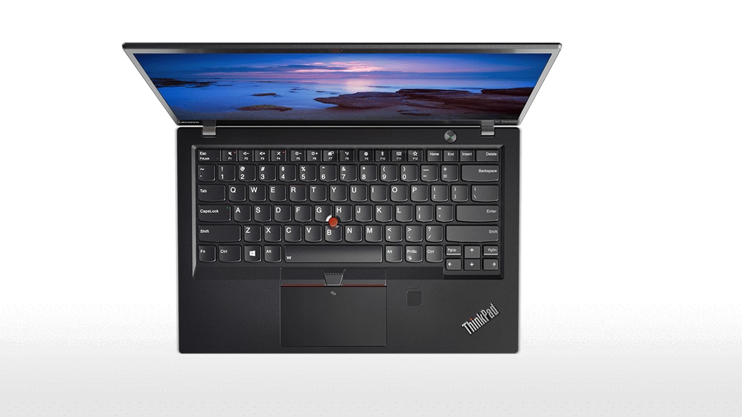 ThinkPad X1 Carbon in black, overview showing keyboard