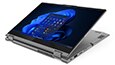 Lenovo ThinkBook 14s Yoga Gen 3 2-in-1 laptop folded back on itself in tablet mode.
