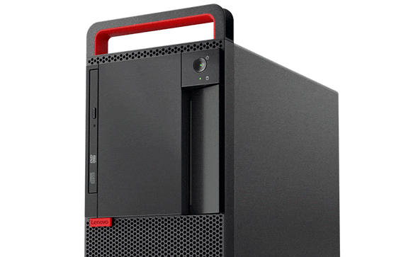 Lenovo ThinkCentre M910 Tower Desktop front cover view